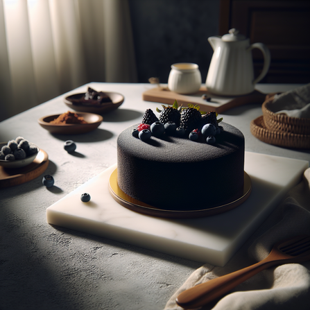 Deep Dark Dream Chiffon Cake