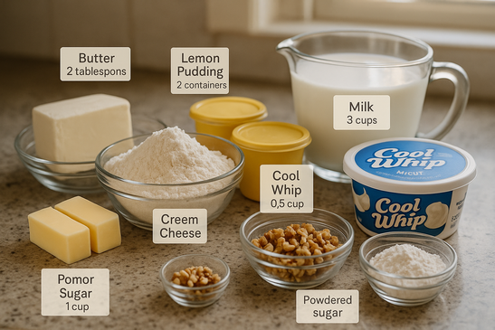 Ingredients for Lemon Bars