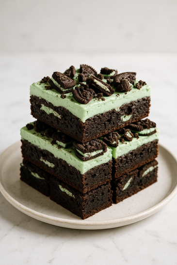 Mint Oreo Brownies