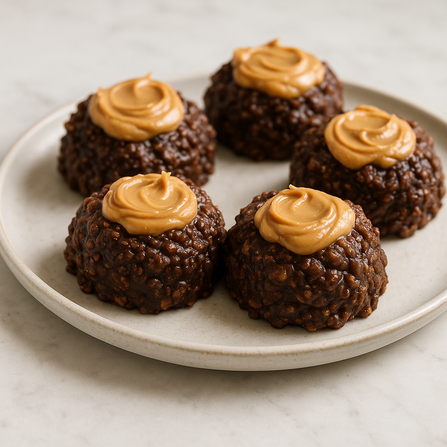 No-Bake Chocolate Peanut Butter Macaroons